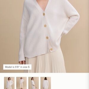 Jenni Kayne Cream Button-Up Cardigan